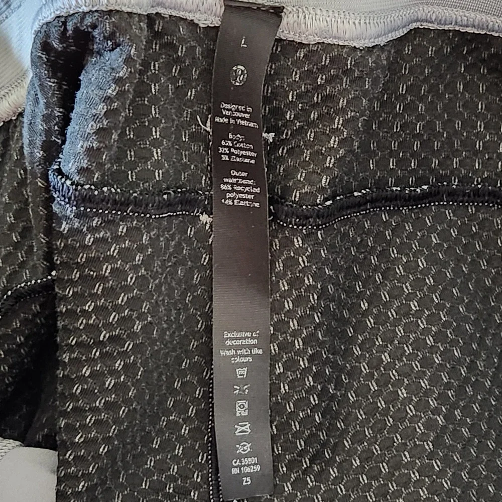 Lululemon At Ease Jogger Mens Large Gray Textured Knit Sweatpants LM5642S